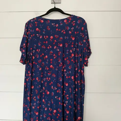 Woman Within Women’s 18/20 Navy Floral Dress Stretchy