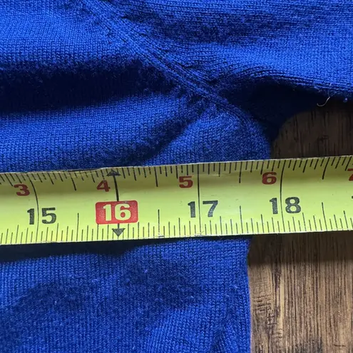 Charter Club Women's Cardigan Button Royal Blue Size Extra Large Soft Casual