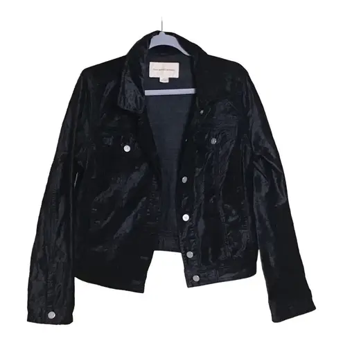 Pilcro and the Letterpress Anthropologie velvet Jean jacket size Large EUC