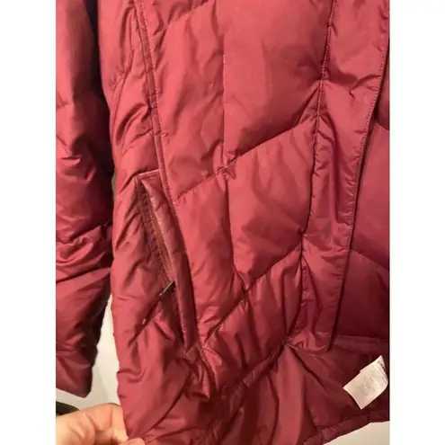 Patagonia  Womens Red Thick Down Heavy Puffer Quilted Jacket Size XL Flaw