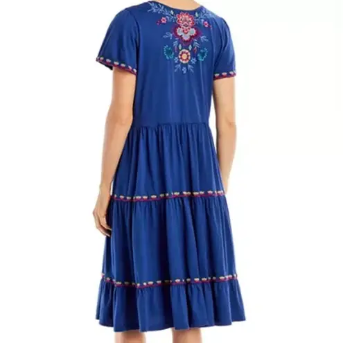 Johnny Was heavily embroidered Sicila tiered dress NWT