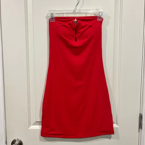 Klassy Network NWT Red Tube Top Cut-Out Brami Dress - Small