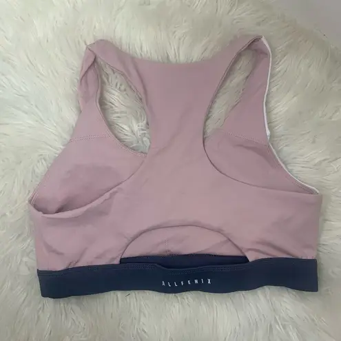 Anthropologie ALLFENIX  Color Block Three Stone Sports Bra Medium Pink Gray