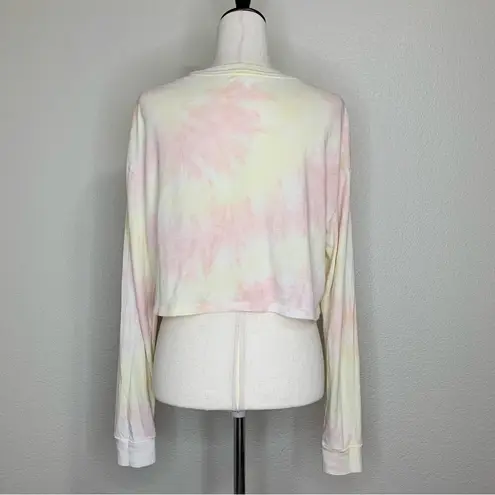 Reformation  Jeans 100% Organic Cotton Tie Dye Long Sleeves Cropped Top