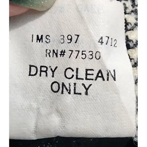 Montaldo's Houndstooth Pattern High Waist Pleated Trousers Black White sixe Size 26