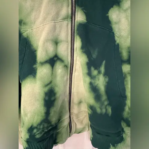 Cotton Citizen Brooklyn Oversized Zip Hoodie Green Tie-Dye Women’s Size XS