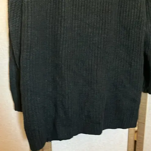 Woman Within Black Textured Knit Sweater 1X