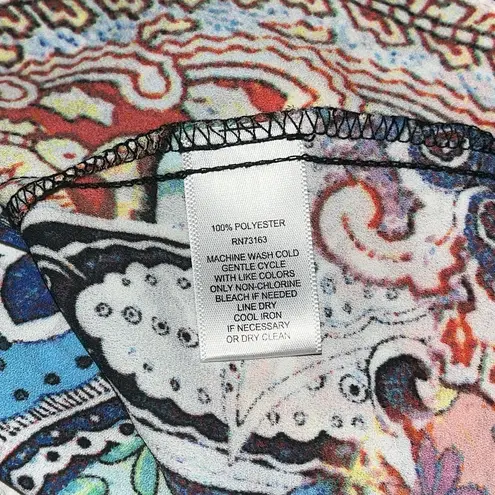 Melissa Paige ๐ Asymmetric Floral Abstract Blouse