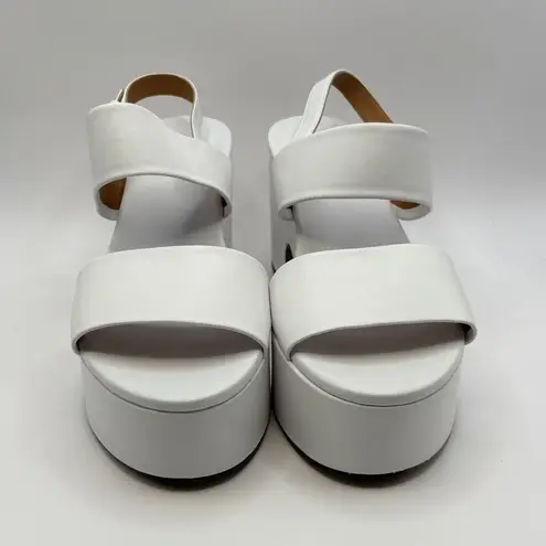 Robert Clergerie Cora Leather Platform Slingback Sandals Sz 11 Black