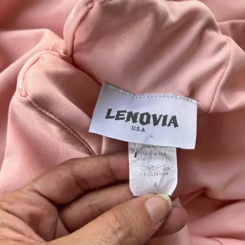 LENOVIA Off Shoulder Mermaid Dress Large Train 5194 Pink Prom Formal Regal Glam