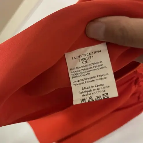 Elliatt Sonnet Coral Red Tiered High Neck sleeveless swing dress size small