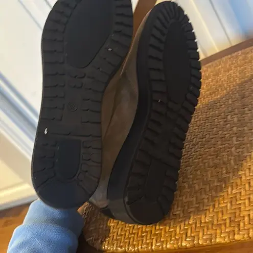 Toni Pons suede tan wedge lace up bootie size 37/6 Tan