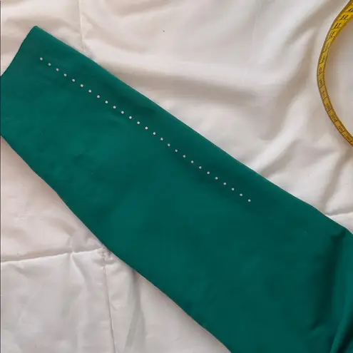 Fanka Leggings Womens Body Sculpt Green Compression Reversible Workout Pant Size M