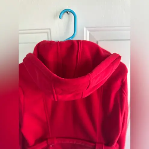 Miss Lili Red Hooded Belted Peacoat Women’s Size Large RN 57685