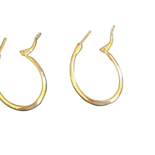 Gold Fashion Hoop Earrings Snap Closure
