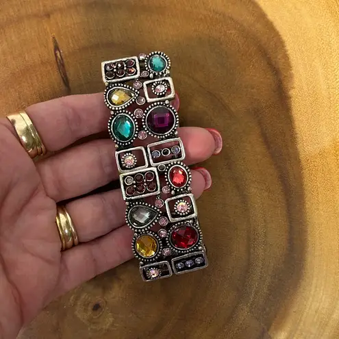 Premier Designs Multicolor Gemstone Sheerly Playful Stretch Bracelet