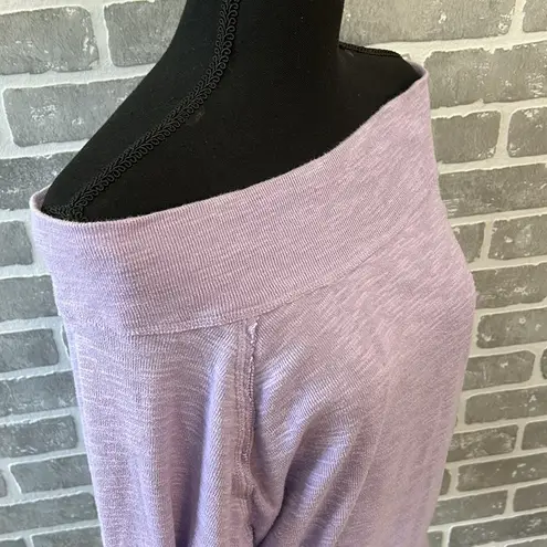 We The Free Free People Slouchy Dolman Long Sleeve Lilac Tunic Slub Knit Oversize • Small