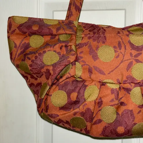 Maruca Floral Polka Dot Print Canvas Fabric Print Shoulder Bag