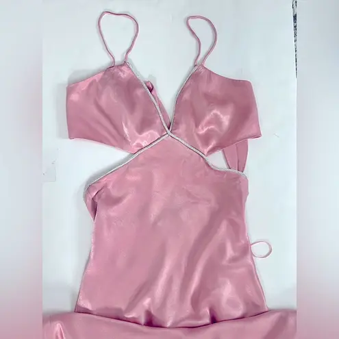 Bardot NWT Rome Diamonte Slip Dress in Blush Pink, size 6