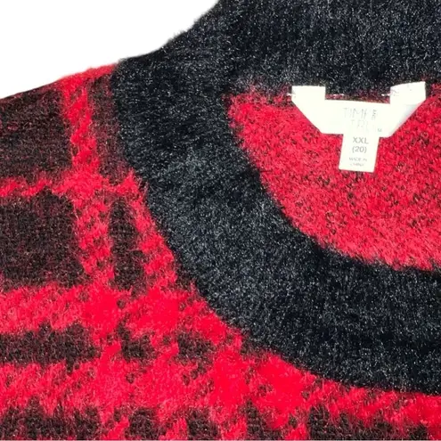 Time and tru super cute and comfy red and black plaid sweater! Size undefined