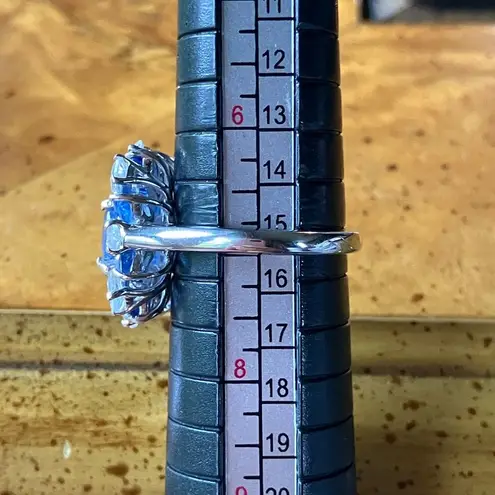 Natural Kyanite Sterling Silver Cocktail Ring Size 7