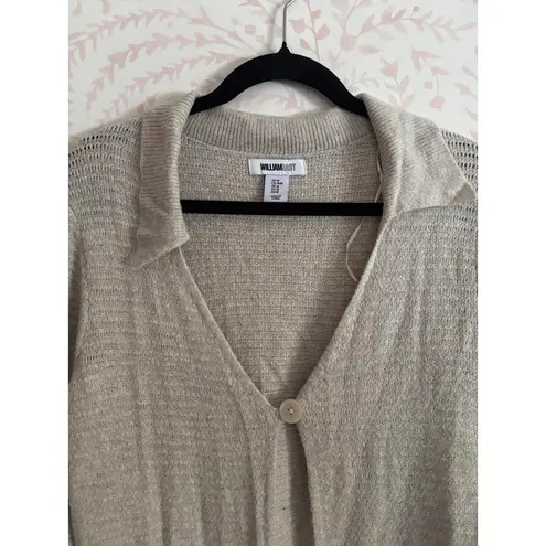 William Rast Vintage Y2K Long Beige Knit Cardigan Sweater