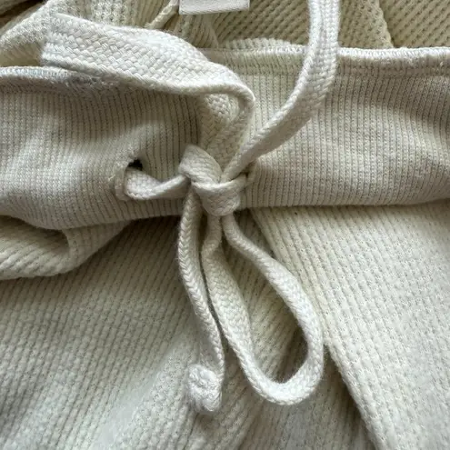 SKIMS Cotton Ribbed Jogger Pant Women's XXS Marble Ivory Sweatpants Comfy NWT