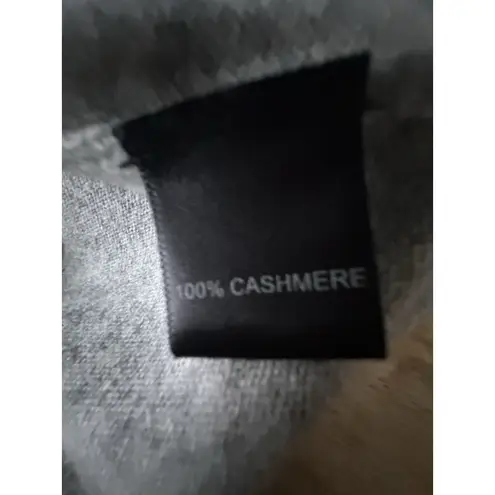 Qi Cashmere Sweater Women’s Size XL Gray 100% Cashmere Full Zip Up Hoodie