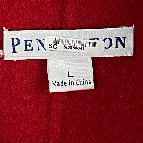 Pendleton Red 100% Merino Wool Button Blazer Jacket, Size Large