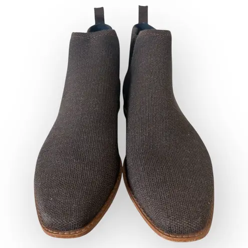 Rothy's Dark Brown Knitted Pull Tab Rounded Toe Chelsea Ankle Boots