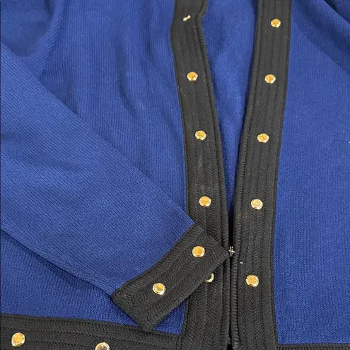 St. John Collection Studded jacket blue/black size 10