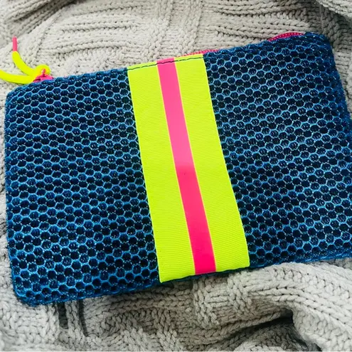 Ipsy Neon Mesh Glam Cosmetic Clutch Bag
