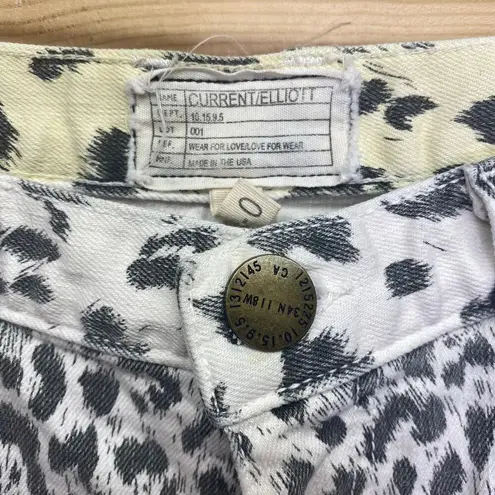 Current/Elliott Current Elliott Leopard Cutoff Shorts Size 26 / 0