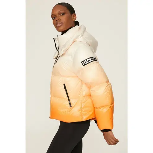 Mackage Ombré Evie Orange Down Puffer Jacket Size XS