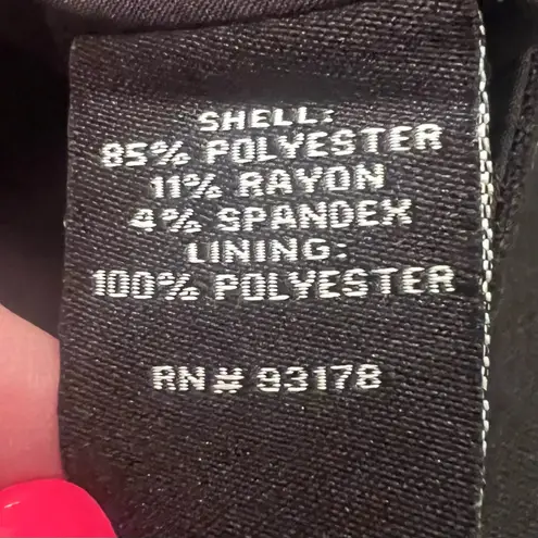 Premise Scalloped Hem Stretch Lined A-Line Mini Skirt Black Size 10 NEW