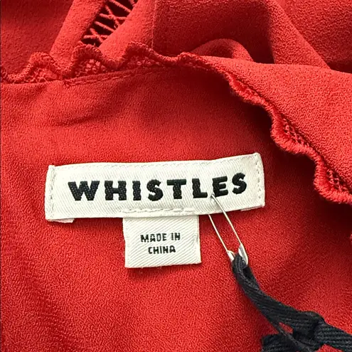 NWT Whistles Estrella Burnt Orange Terra Cotta Fluted Sleeve Shift Dress Size 12