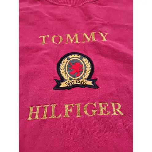 Tommy Hilfiger Vintage Rare Cabernet Red Pink  Made in USA Crewneck Medium Shirt