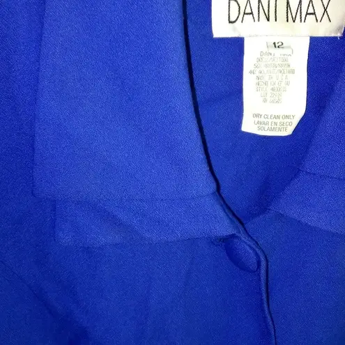 Dani Max 12 Vintage 90s Shirt Dress Long Sleeved in Deep Purple Workwear Blue