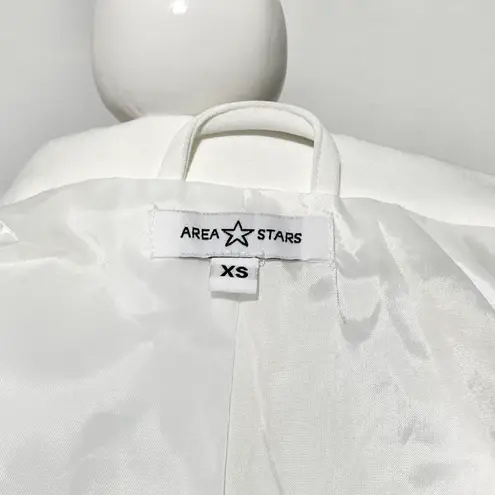 Area Stars New Tie Waist Wrap Blazer Structured Kaylin Jacket White Size XS