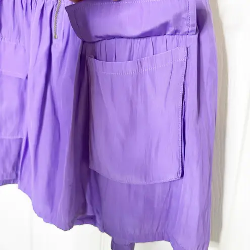 Ramy Brook  Rosalie Mini Skirt Half Zip Purple Womens Size‎ Small