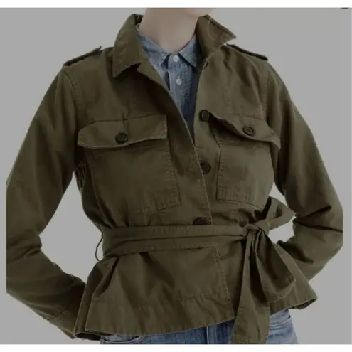 ✨J.Crew Green Cropped Fatigue Utility Sz Small Jacket✨ Green