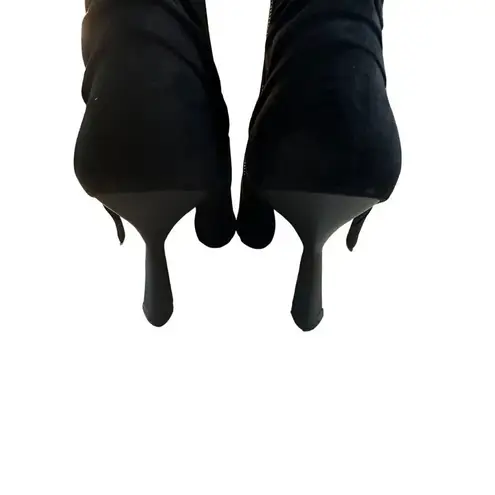 Zac Zac Posen Nathan Ruched Stiletto Boot Zipped Ankle Bootie Black Size 8.5