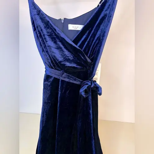 Ali & Jay NWT Los Angeles MIDI Velvet Dress Midnight Blue