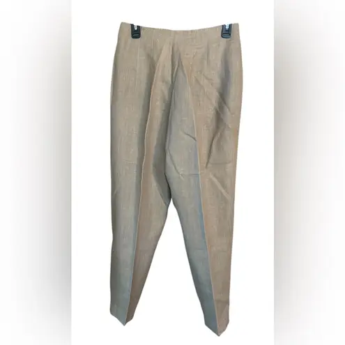 Vintage Women’s Tan 100% Tissue Linen Pants. Size 10. New Condition. Made in USA