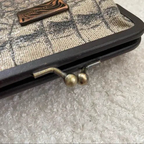 Roberto Cavalli Animal Print Coin Purse Clamshell Opening Kiss Lock Closure