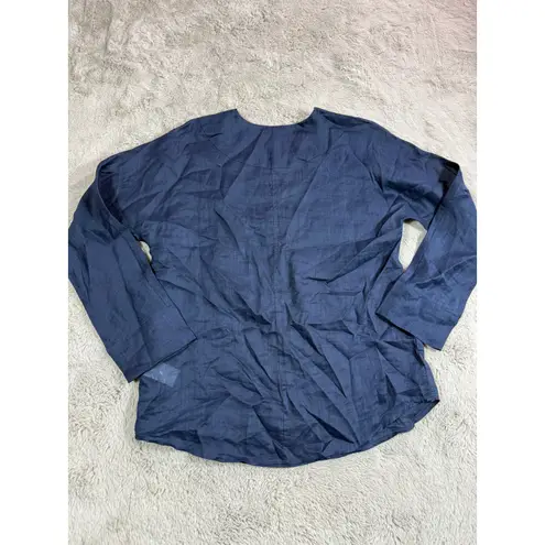 NWOT J.Crew Women XS Navy Ramie V