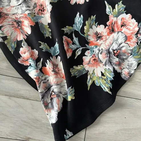 Monteau  Womens Floral Midi Dress XS Black Summer Fairy Sundress Sleeveless