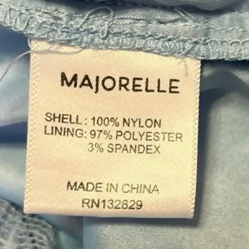 Majorelle Blue Lace Mesh Floral Ruffle Asymmetric Mini Straight Pencil Skirt M