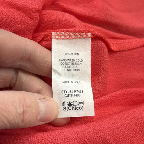 Evereve Allison Joy NWT Coral Elodie Drape Tank Top Size Small