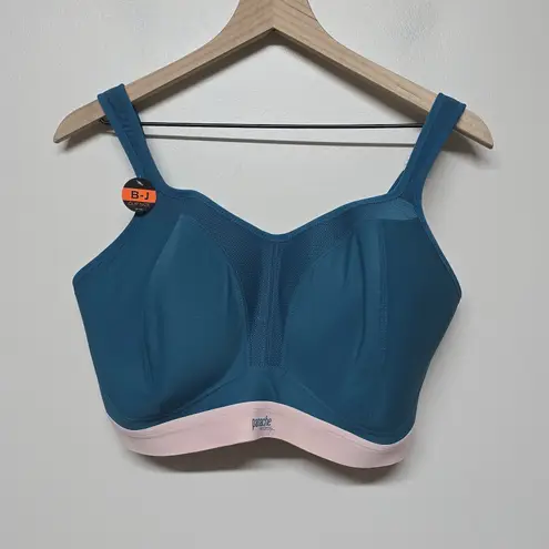 Panache Womens Wireless Sports Bra Teal Pink 40F Cups B-J Running Gym $68